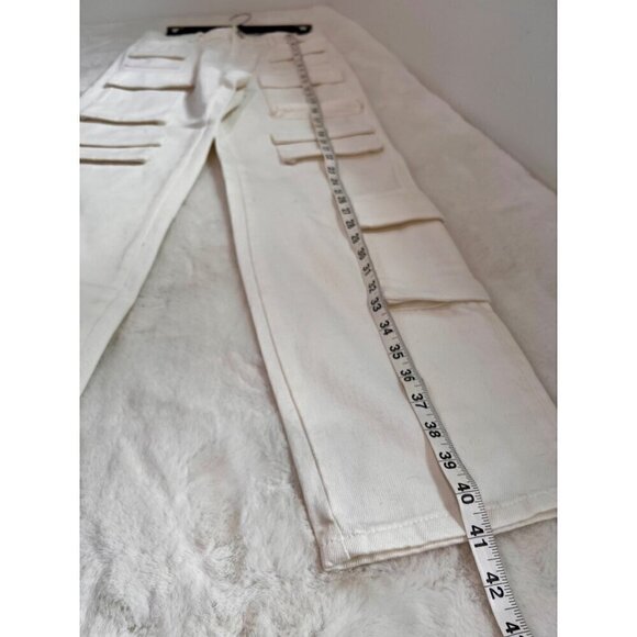 New Maje Paris Size EU38 ( US6 ) POCKETO JEANS high-waisted cargo jeans - White - Picture 5 of 13